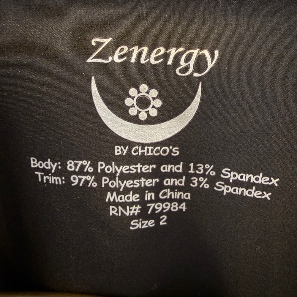 Chicos Zenergy Womens Large Black Zip Up Activewear Jacket- Fantastic! - Picture 4 of 11